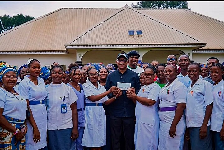Peter Obi visits Ogoja maternity hospital, donates N10m
